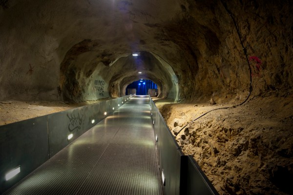 Tunnels under Grazer Schloßberg (Castle Mountain) dug during the war now serve as event spaces and an alternate way to reach the summit.
