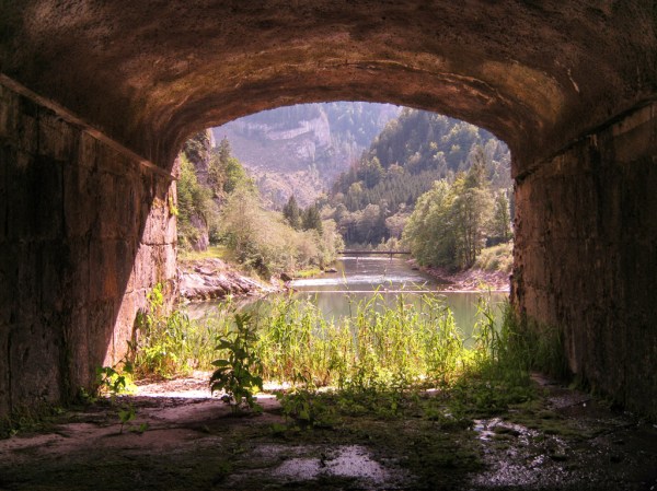 I of course had to climb down into one of the sluice gates to check out the view.