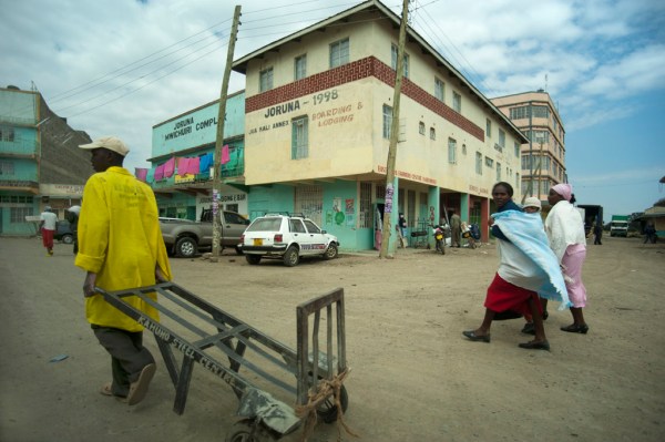 Downtown Naro Moru, about 25 km west of Mt. Kenya.