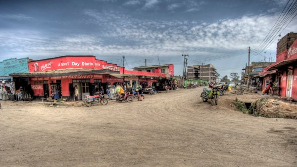 Downtown Naro Moru. - HDR Composite