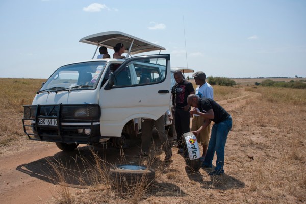 And we proceed to get a flat tire not 50 meters away!