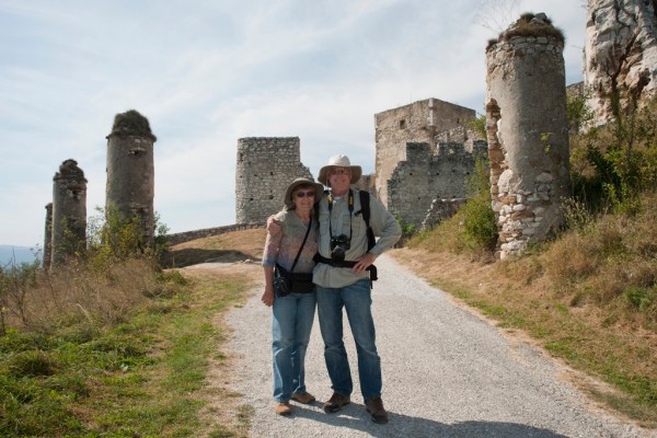 At the gates of Spišský Hrad.