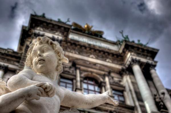 Statues in front of the Neue Burg Wing of the Hofburg Palace. - HDR Composite