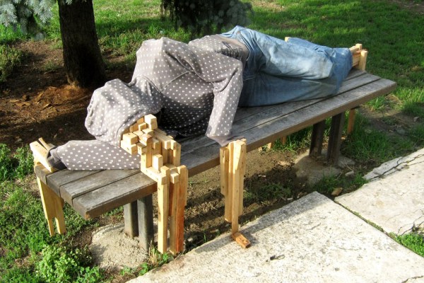 A sculpture in a Zagreb park.