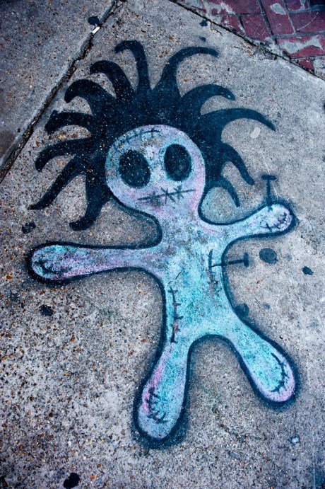 Voodoo everywhere, even the sidewalks.