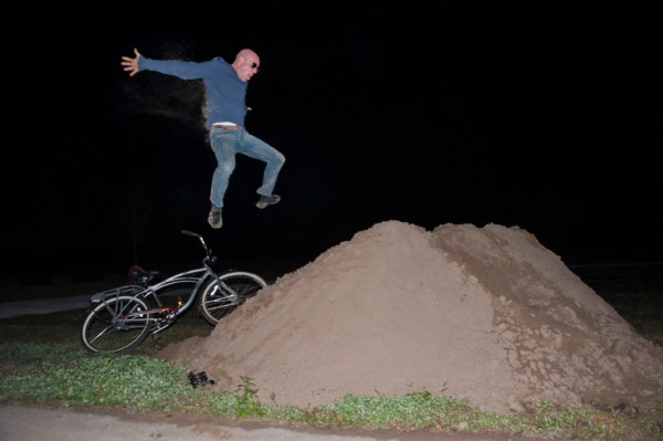 As the sunglasses indicate, proper safety precautions were taken at all times.