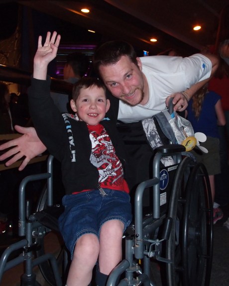 Tayt and Uncle Eric, still going strong after a week at Disneyland.