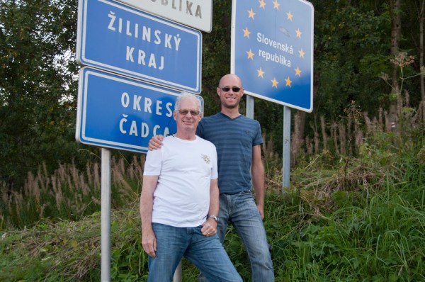 Dad and I on the border of Slovakia.