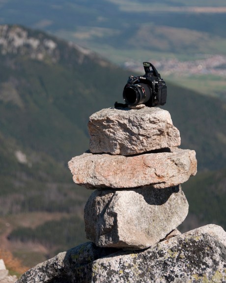 Who needs a tripod when you've got rocks?