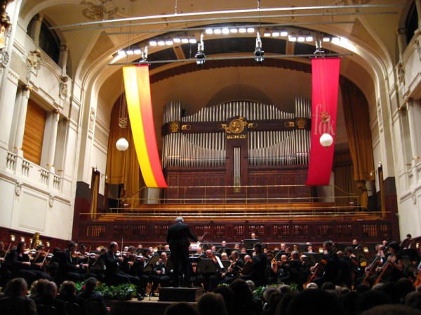 At the Smetana Hall Municipal House for the opening concert of the 78th season of the Prague Symphony Orchestra.